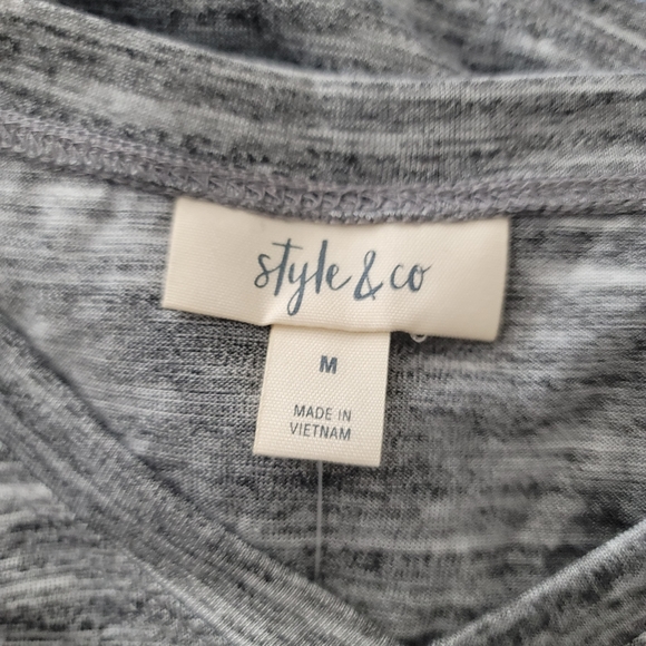 Style & Co. Womens Tank Top Silver  Size Medium M - Picture 3 of 16